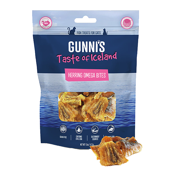 Herring Omega Bites Air Dried Single Ingredient Grain-Free Fish Cat Treats