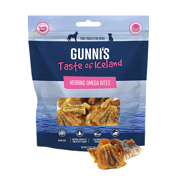 Herring Omega Bites Air Dried Single Ingredient Grain-Free Fish Dog Treats