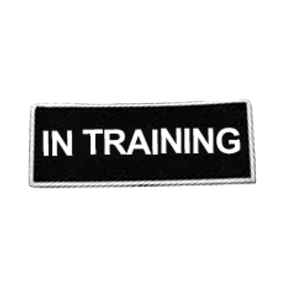 Boss Tactical Patch for Harnesses "In Training" Black & White