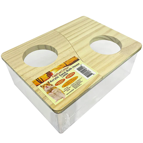 Acrylic Sand Bath Small Animal Grooming Habitat Addition