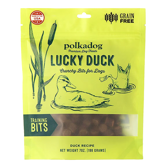 Lucky Duck Grain-Free Duck Recipe Crunchy Bits Training Dog Treats