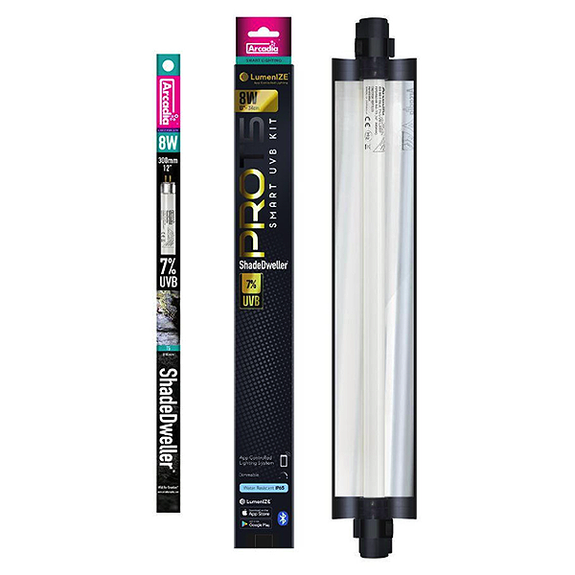 LumenIZE Pro T5 ShadeDweller 7% UVB 13 Inch 8 Watt Smart App Controlled Lighting Kit for Reptiles