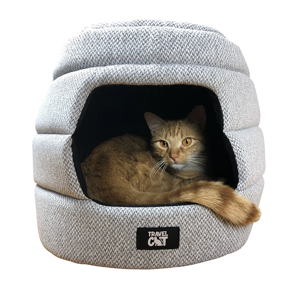 The Meowbile Home Convertible Cat Bed & Cave Gray