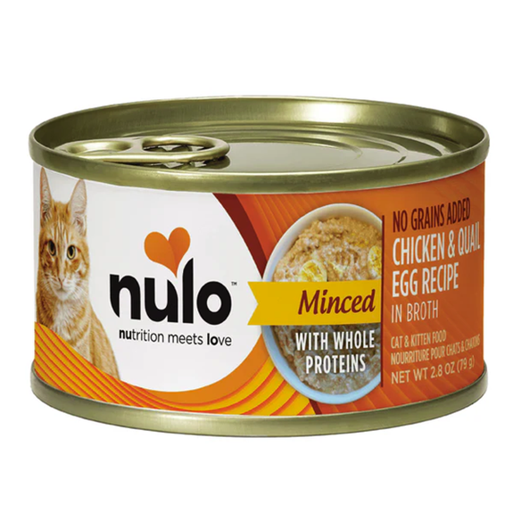 Minced Chicken & Quail Egg Recipe in Broth Grain-Free Canned Cat Food