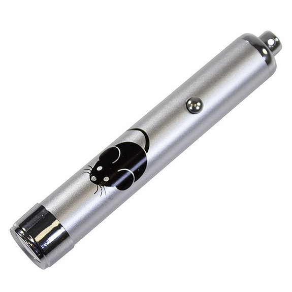 Safe LED Light Pointer with Mouse-Shaped Light Battery-Operated Cat Toy