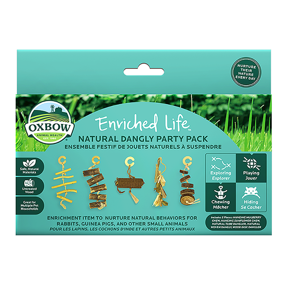 Enriched Life Natural Dangly Party Pack Small Animal Enrichment Chew Toy Variety Gift Box