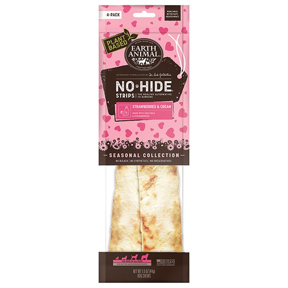 No-Hide Strawberries & Cream Strips Rawhide Alternative Dog Chew