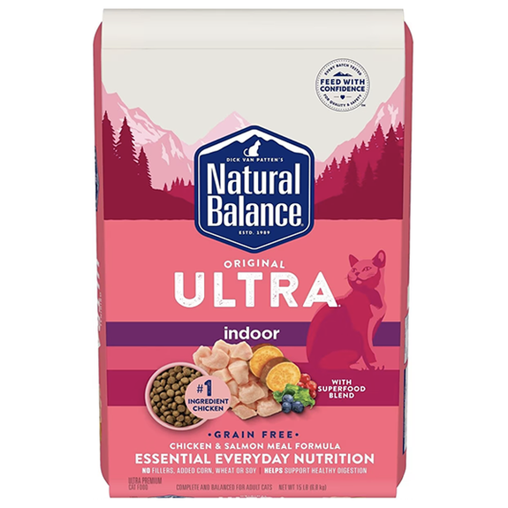Original Ultra Indoor Chicken Meal & Salmon Meal Formula Grain-Free Dry Cat Food