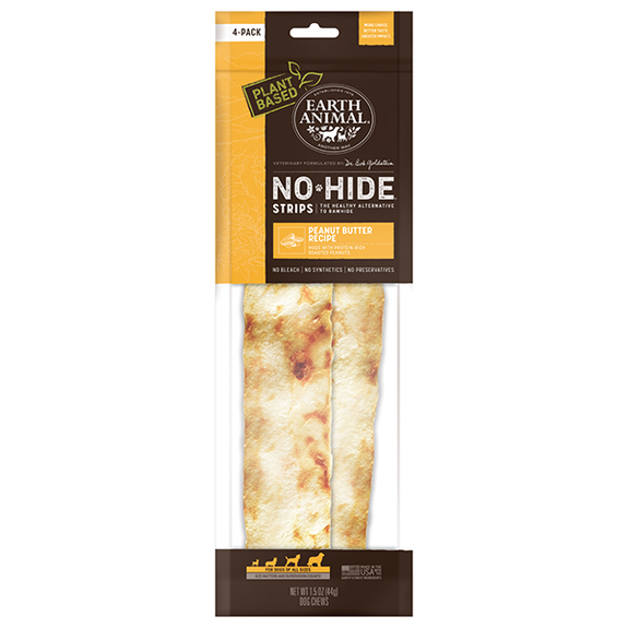 No-Hide Peanut Butter Strips Rawhide Alternative Dog Chew