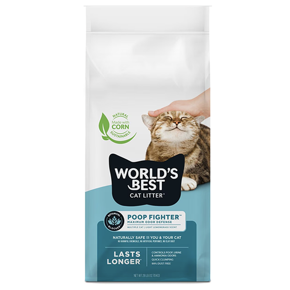 Poop Fighter Maximum Odor Defense Botanical Blocker Scented Corn Based Cat Litter