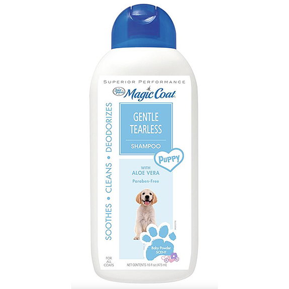 Magic Coat Gentle, Tearless Puppy Shampoo with Aloe Vera & Baby Powder Scent for Dogs