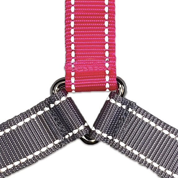 Flash Reflective Wonder Walker No Pull Body Halter Dog Harness Pink