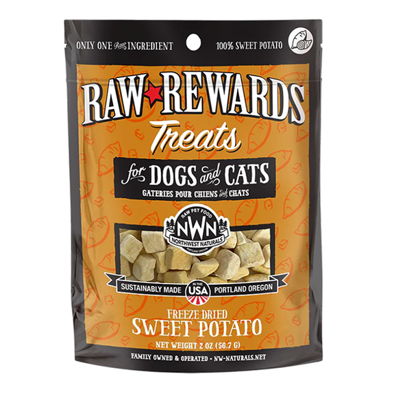 Raw Rewards 100% Sweet Potato Freeze-Dried Grain-Free Dog & Cat Treats