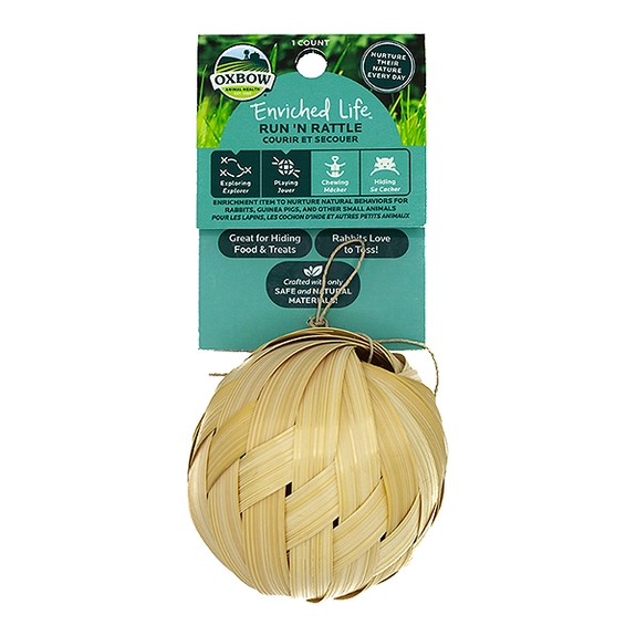Enriched Life Run 'N Rattle Bamboo Small Animal Enrichment Chew Toy