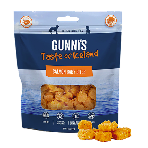 Salmon Baby Bites Air Dried Single Ingredient Grain-Free Fish Dog Treats