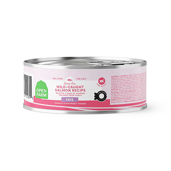 Wild-Caught Salmon Recipe Grain-Free Pate Wet Canned Cat Food