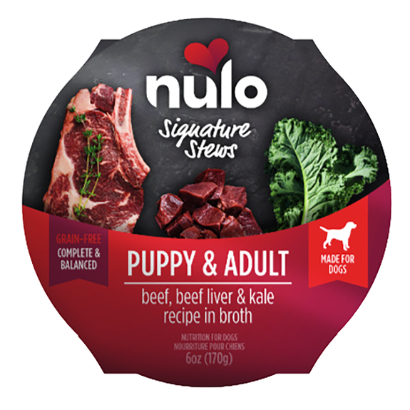 Signature Stews Beef, Beef Liver & Kale Recipe in Broth Grain-Free Wet Cup Dog Food