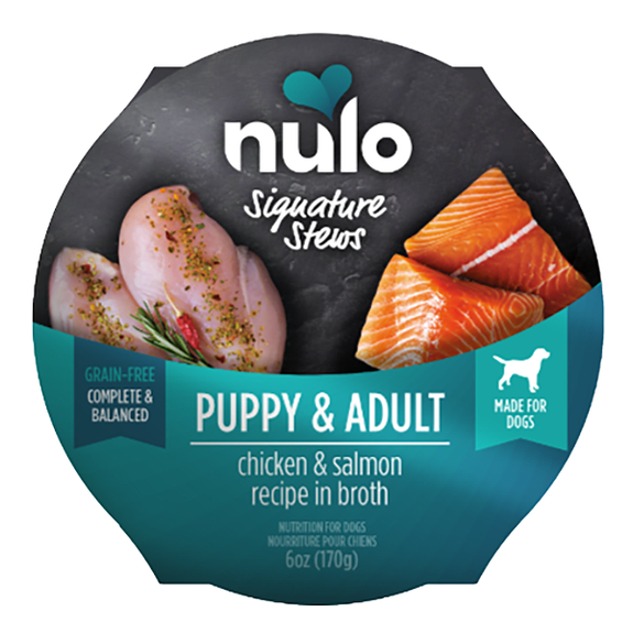 Signature Stews Chicken & Salmon Recipe in Broth Grain-Free Wet Cup Dog Food
