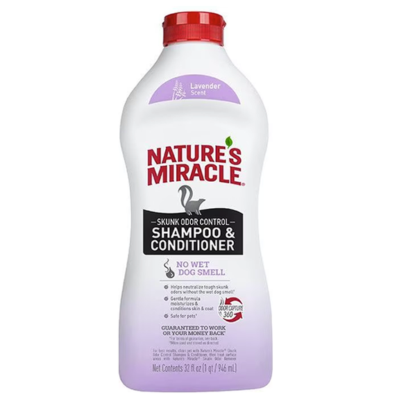 Skunk Odor Control Pet Shampoo & Conditioner Lavender