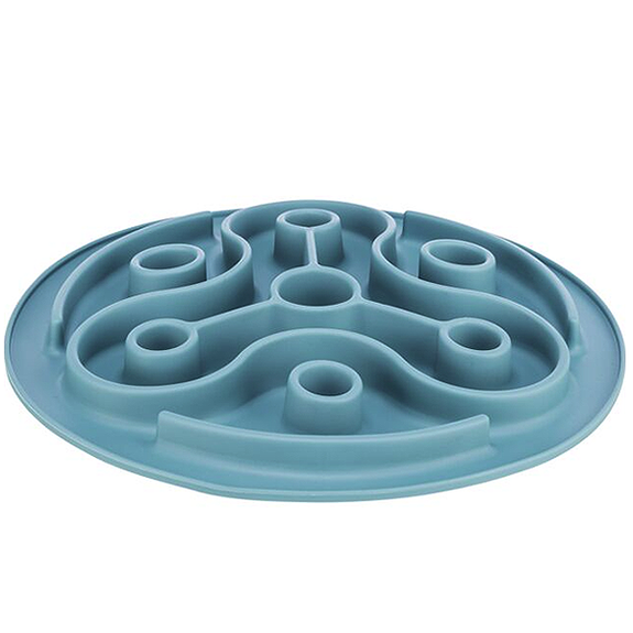 Slow Feed Rubber Mat Original for Dog Food Blue