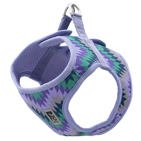 Step In Cirque Soft Dog Harness Purple Maze