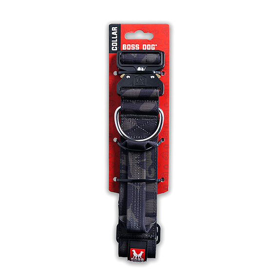 Boss Tactical Heavy Duty Dog Collar Black Camo