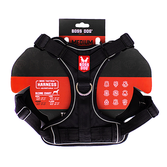Boss Tactical Heavy Duty Dog Harness Black