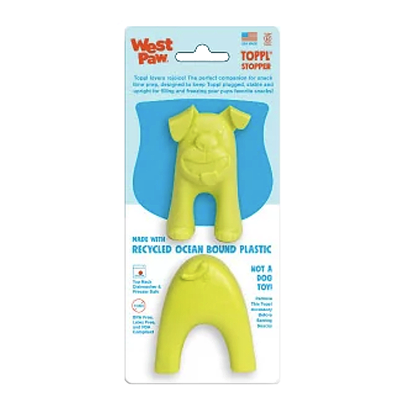 Toppl Stopper Stabilizing Plug Tool for Treat Dispenser Dog Toy Green