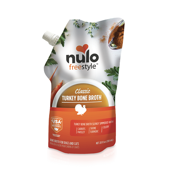 Classic Turkey Bone Broth Grain-Free Food Topper for Dogs & Cats