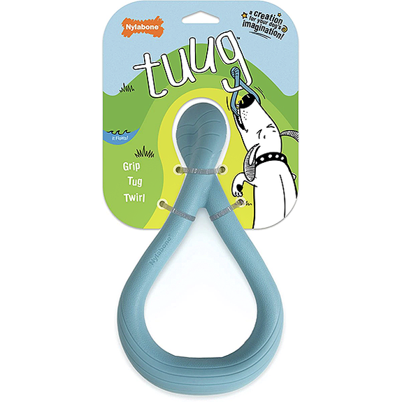 Creative Play Tuug Flexible Interactive Tug of War Dog Toy Blue