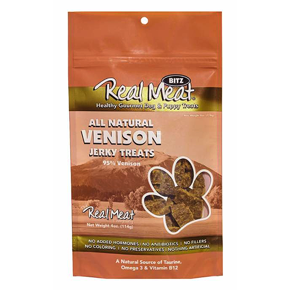 Bitz All Natural 95% Venison Grain-Free Jerky Dog Treats