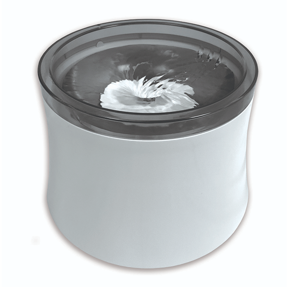 Vortex Drinking Fountain for Dogs & Cats Grey & White
