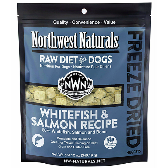 Nuggets Whitefish & Salmon Recipe Freeze-Dried Raw Dog Food