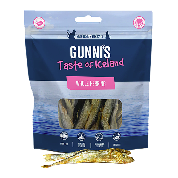 Whole Herring Air Dried Single Ingredient Grain-Free Fish Cat Treats