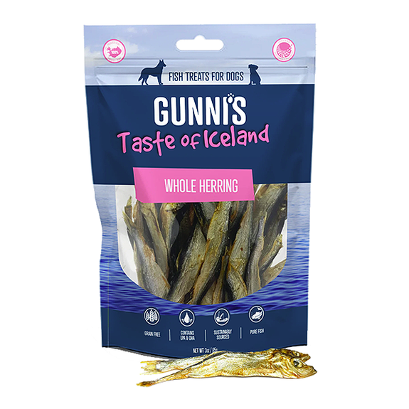 Whole Herring Air Dried Single Ingredient Grain-Free Fish Dog Treats