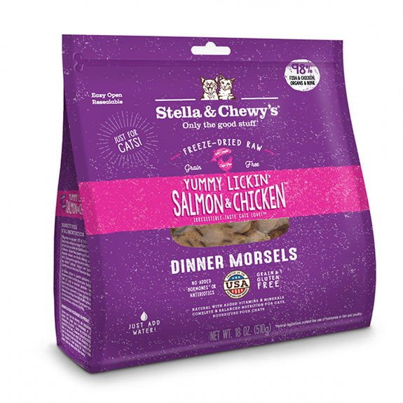 Yummy Lickin' Salmon & Chicken Dinner Grain-Free Freeze-Dried Raw Cat Food