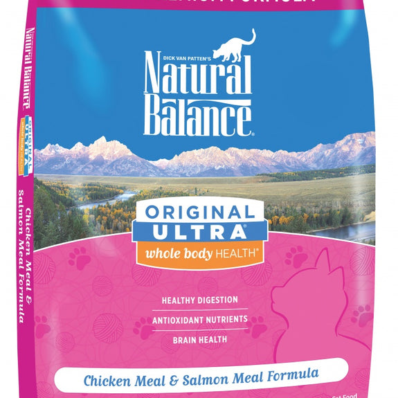 Natural Balance Original Ultra Whole Body Health Chicken Meal and Salmon Meal Dry Cat Food
