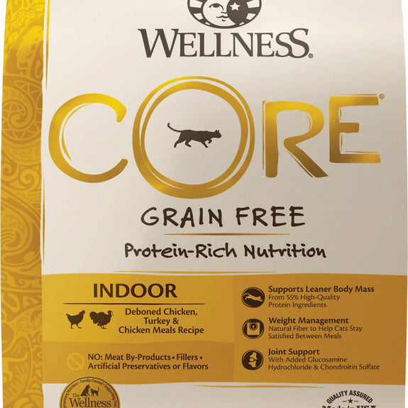 Wellness CORE Grain Free Natural Indoor Health Chicken and Turkey Recipe Dry Cat Food