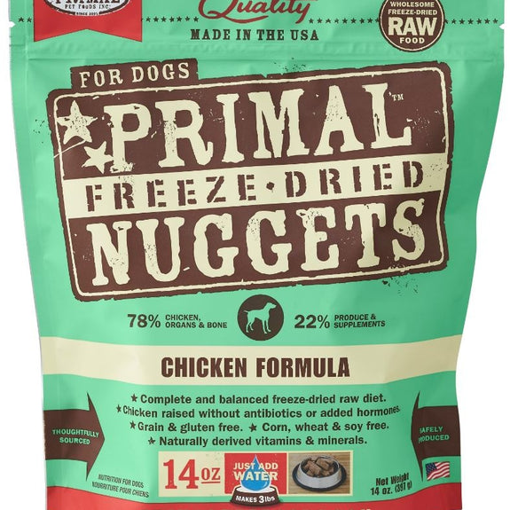 Primal Freeze Dried Nuggets Grain Free Chicken Formula Dog Food