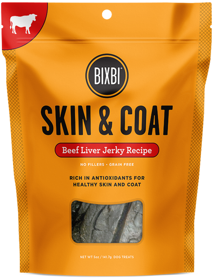 Bixbi Skin & Coat Beef Liver Jerky Dog Treats