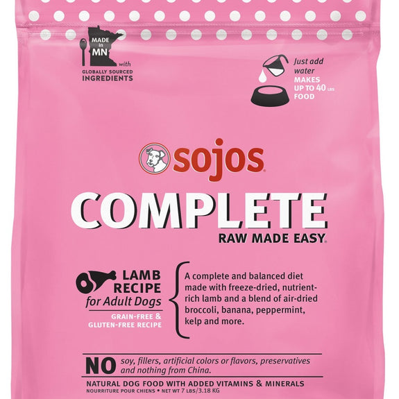 Sojos Lamb Complete Dog Food Mix