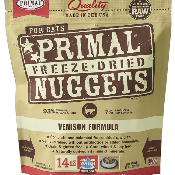 Primal Freeze Dried Nuggets Venison Formula Complete Diet for Cats