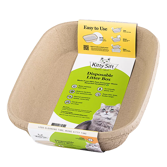 Eco-Friendly Recycled Materials Disposable Cat Litter Box