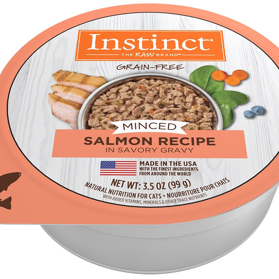 Instinct Adult Grain Free Minced Recipe with Real Salmon Natural Cat food Cups