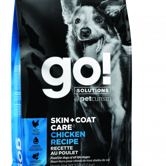Petcurean Go! Solutions Skin + Coat Care Chicken Recipe Dry Dog Food