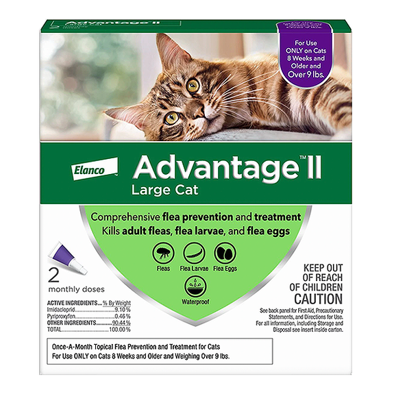 Advantage II Flea Treatment & Preventative Monthly Spot Treatment for Cats