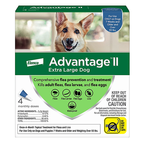 Advantage II Flea Treatment & Preventative Monthly Spot Treatment for Dogs