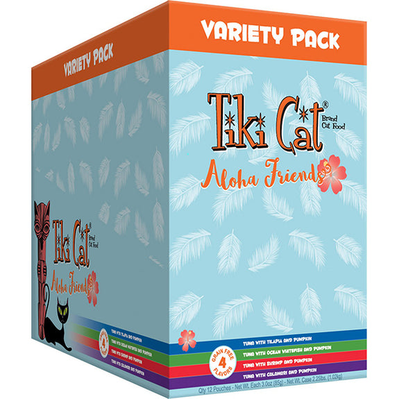 Aloha Friends Variety Pack Grain-Free Wet Pouch Cat Food