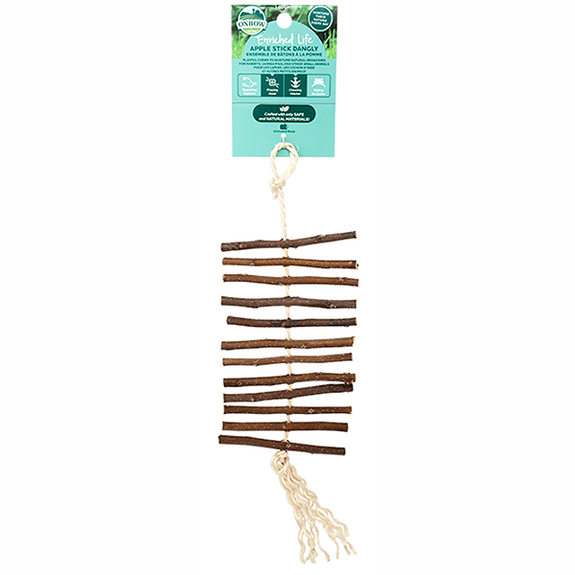 Enriched Life Apple Stick Dangly Hanging Small Animal Chew Toy