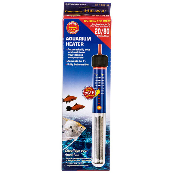 Cascade Submersible Aquarium Heater 100 Watt 20 Gallon